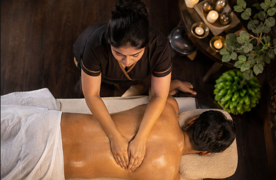Dry body massage revitalizing treatment