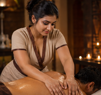 Dry body massage revitalizing and exfoliating treatment